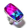 Bi-Color Tourmaline Handmade 925 Sterling Silver Jewelry Ring Size 7 i0U83