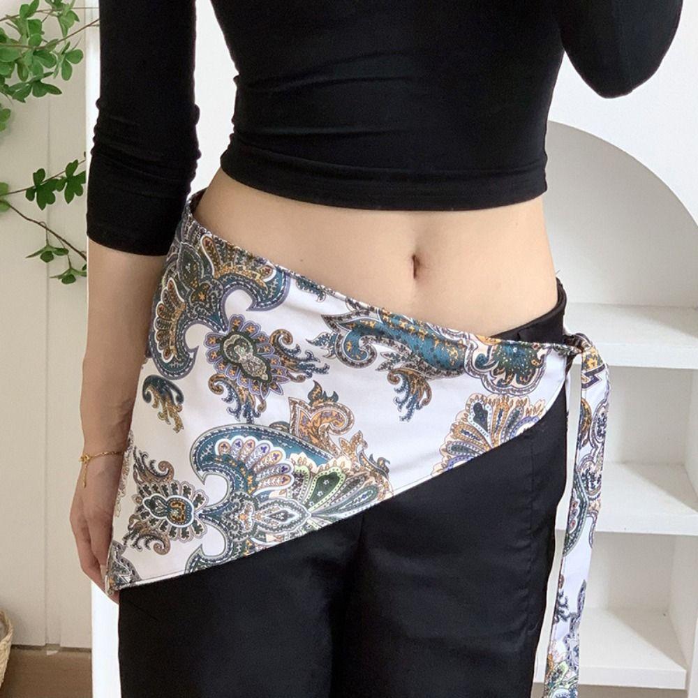 Multi-functional Cashew Flower Waist Wrap Multicolor Waist Seal Fashion Waist Decoration  Women