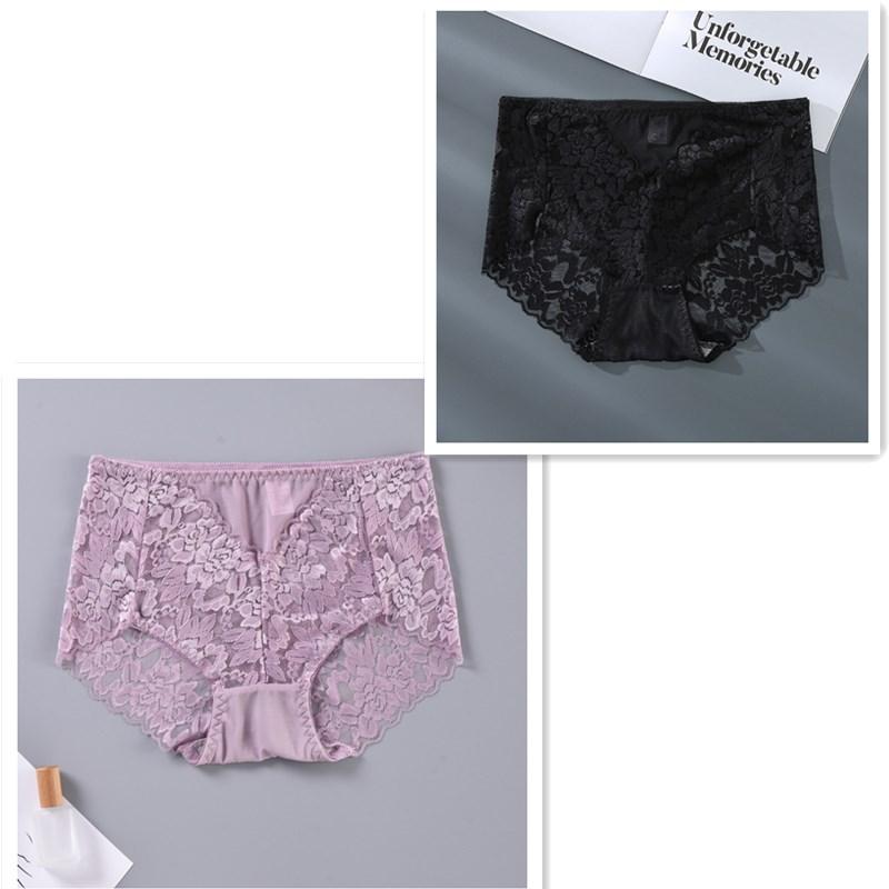 Женские трусики больших размеров, сексуальное нижнее белье, кружевные трусики, нижнее белье со средней талией