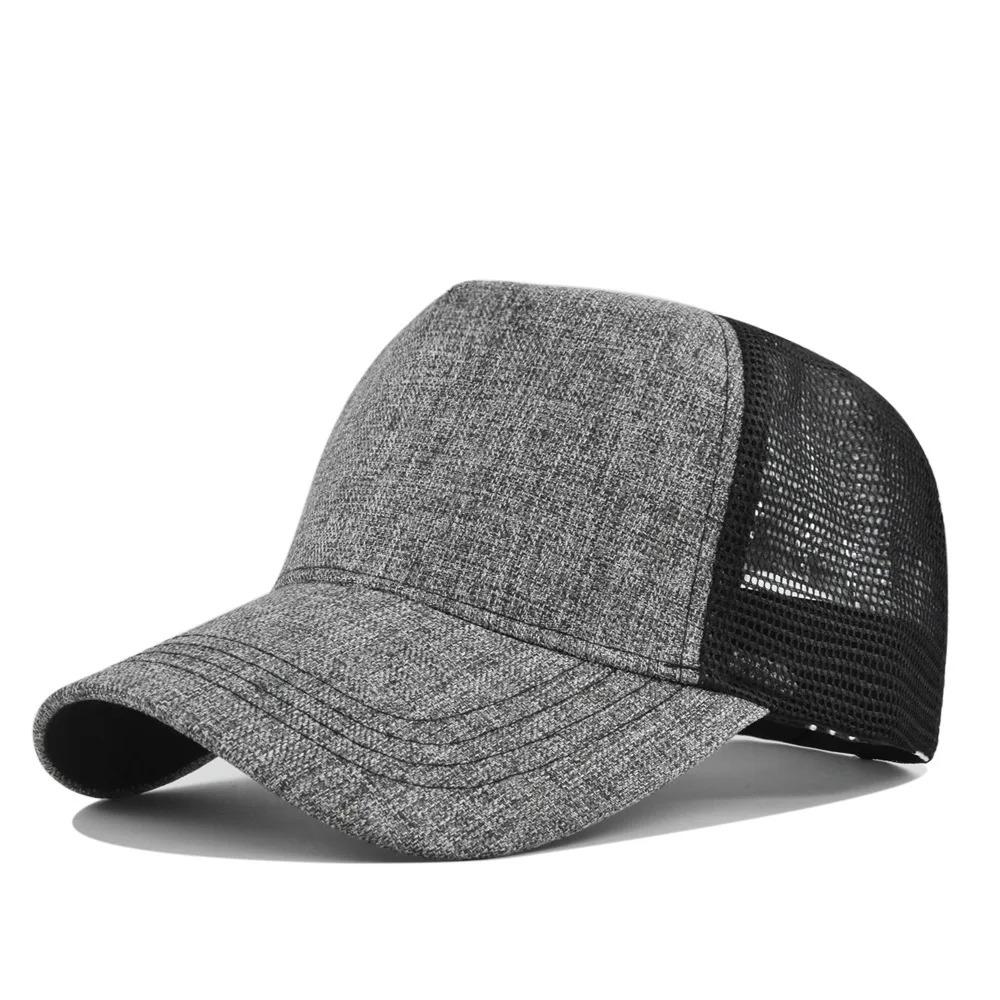 Модная 5-панельная бейсболка однотонная сетчатая кепка дышащие солнцезащитные шляпы