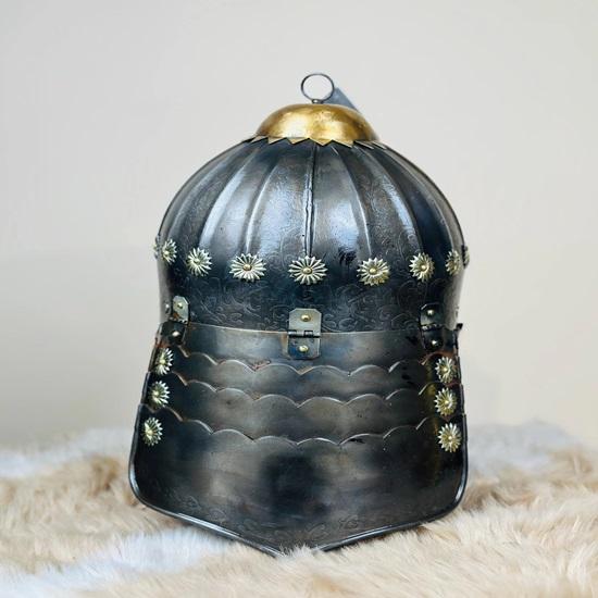 Hussar Helmet with Stand, Medieval Imperial War Helmet, Ottoman Empire,