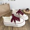 Thick-soled Heightening Little White Shoes New Breathable Autumn Canvas Shoes Casual Versatile Student Muffin Board Shoes Personality
