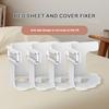 4pcs/set Card Slot Sheet Bed Cover Fixer with Lock Strips Mattress Buckle Durable Fixed Clips  Hotel