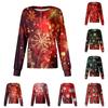 Women's Casual Long Sleeve Single Breasted Christmas Printed Dry-nurse Top