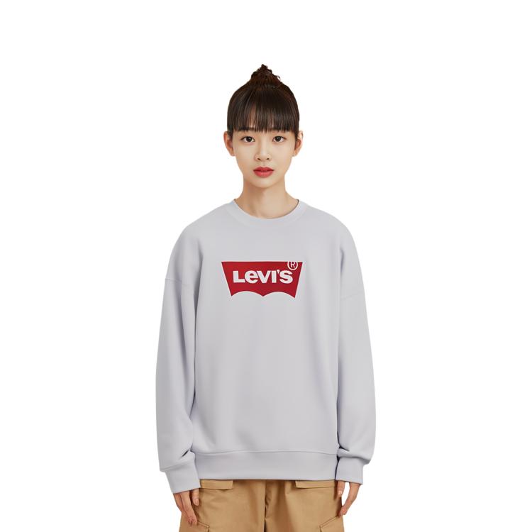 Толстовка Levis свободного кроя однотонная с круглым вырезом Женские топы Серый 18686-0014