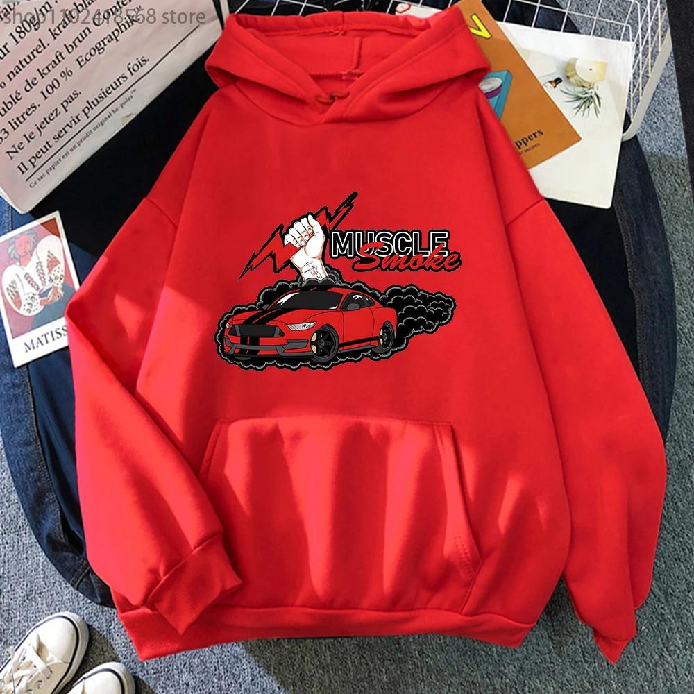 Anime Initial D Hoodie Muscle Car Automotive Graphic Sweatshirts Streetwear Women Men Clothing Long Sleeve Clothes