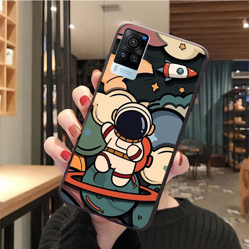 Милый чехол для телефона с изображением астронавта для VIVO V21E V21 V23 V23E V2109 Y53S Y33S Y55 Y76 Y31 Y21 Y72 Y01 Y21S Y11S