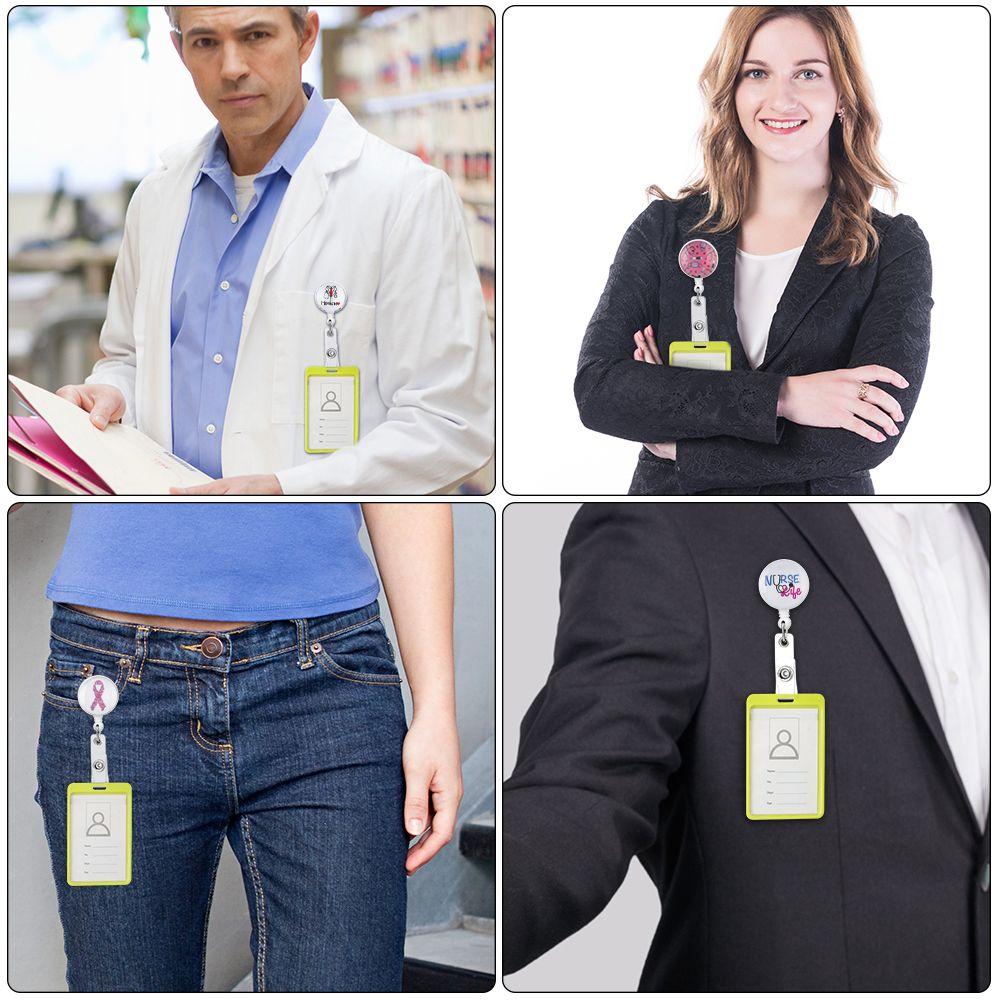 Gifts Work Name Tag Cute Nurses Swivel Clip Retractable Badge Reel Holder for Nurse ID Name