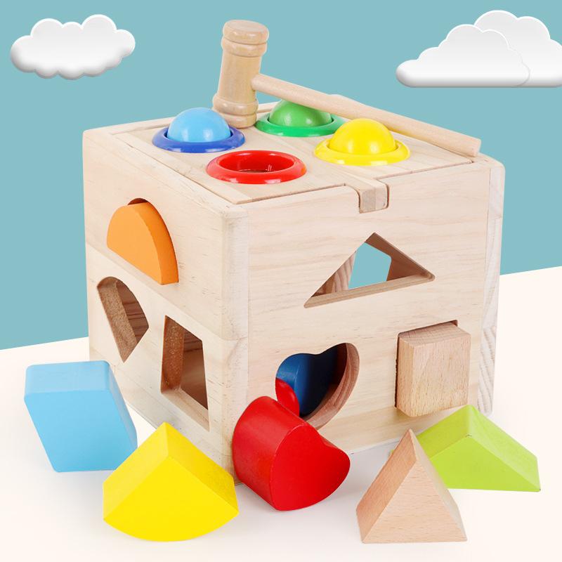 Детское образование Образовательные строительные блоки Интеллектуальная коробка для детей 1-2 лет Монтессори Раннее детское образование Игрушки для сопоставления фигур
