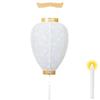 Buddhist Altar Shop Takita Shoten Bon Festival Lantern, White Lantern for New Bon Festival, with LED Candle and Battery Light, Cordless, 40cm Tall X 2
