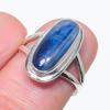Натуральный голубой кианит драгоценный камень ручная работа 925 чистое серебро ювелирное кольцо размер 6 j1A34