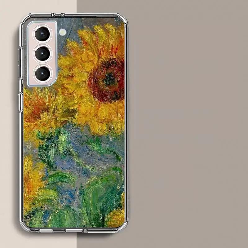Чехол для телефона с масляной картиной Ван Гога для Samsung S25+ Edge Galaxy S24 FE S23 Ultra Capa Shell S22+ S21 Plus S20 FE Cover Силиконовый So