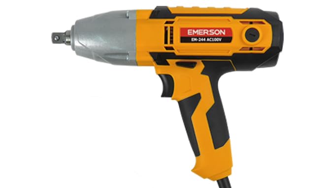 Гибридный гаечный ключ Emerson с регулируемым крутящим моментом для откручивания и подъёма затвора, включает в себя функцию длинного домкрата, AC100V, 12,7 мм. (1/2 дюйма) Водить машину,