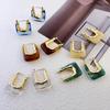 Серьги-клипсы в ретро-стиле в форме буквы U, в гонконгском стиле: Элегантный, простой дизайн, модная легкая роскошь для женщин