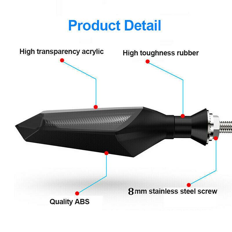 8Mm Motorcycle Led Turn Signal Lamp Sequential Flowing Flash Indicator Lights