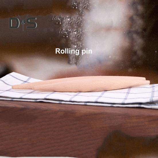 Скалка с антипригарным покрытием с двойным наконечником, скалка из тонкого дерева, мастерство изготовления, поставка тортов и макаронных изделий