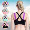 Lovely Push Up Sports Bra With Cross Straps For Yoga And Fitness Activities