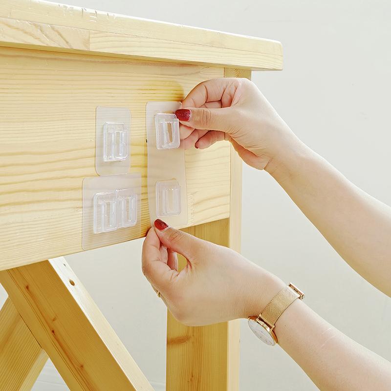 Двусторонние клейкие настенные крючки, вешалка, прочные прозрачные крючки, присоска, настенный держатель для хранения для кухни, ванной комнаты