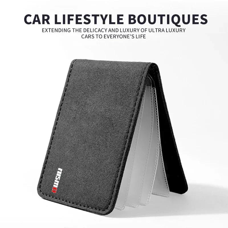 Чехол для водительского удостоверения автомобиля из замши с защитой от меха, для документов на вождение автомобиля, для Nissan Nismo Tiida Teana GTR Juke Versa Almera, аксессуары