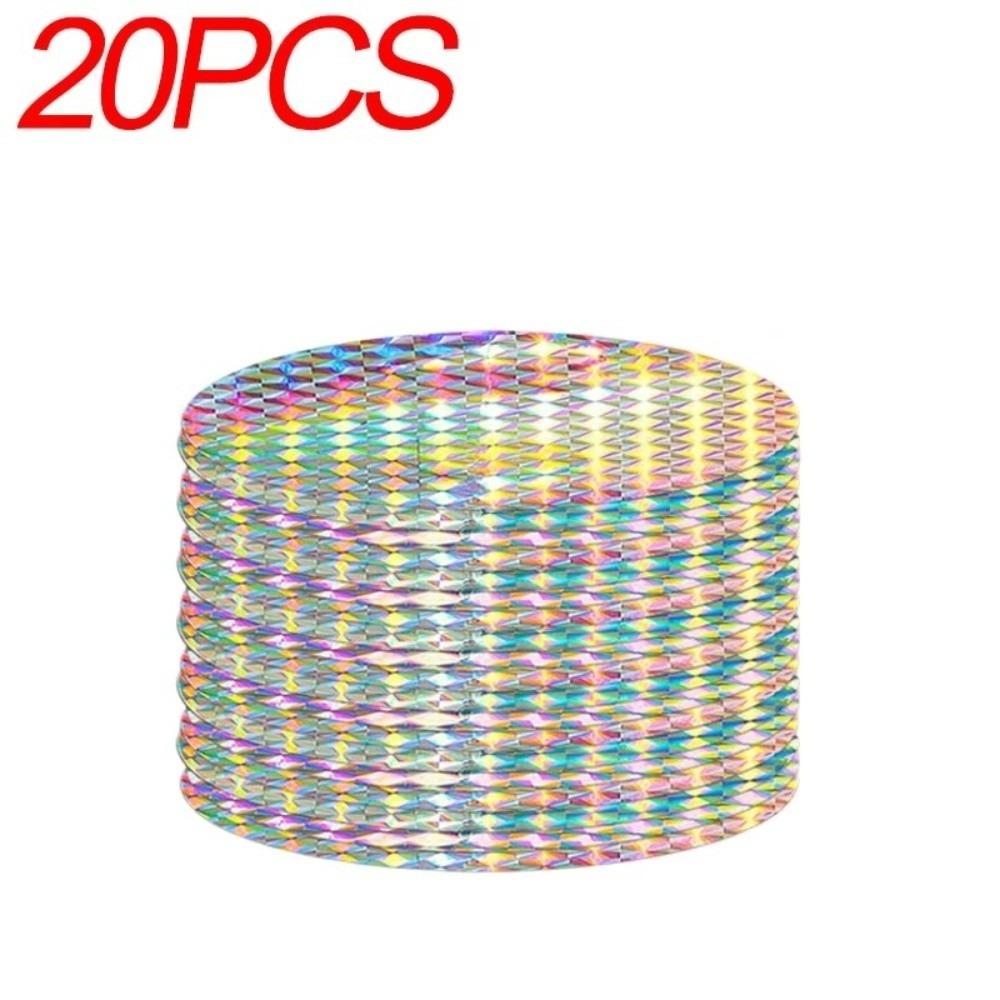 20pcs Reflective Bird Repellent Sticker Garden Bird Control Anti Bird Scare Tape Keep Birds Away