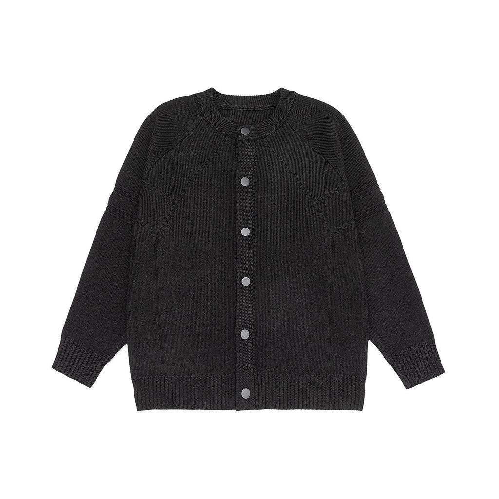 Мужской ретро-кардиган с пуговицами и круглым вырезом в японском стиле - Универсальный осенне-зимний трикотаж для пар