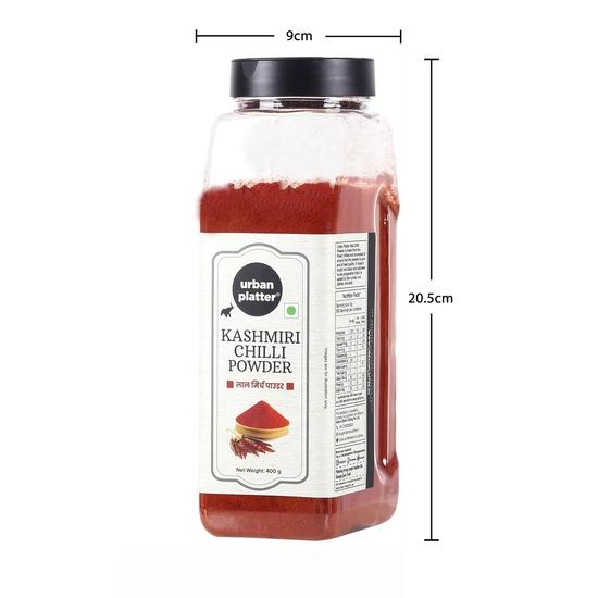 Urban Platter Красный перец чили, порошок Кашмири, 400 г | Среднеострый | Ароматный | Без добавок