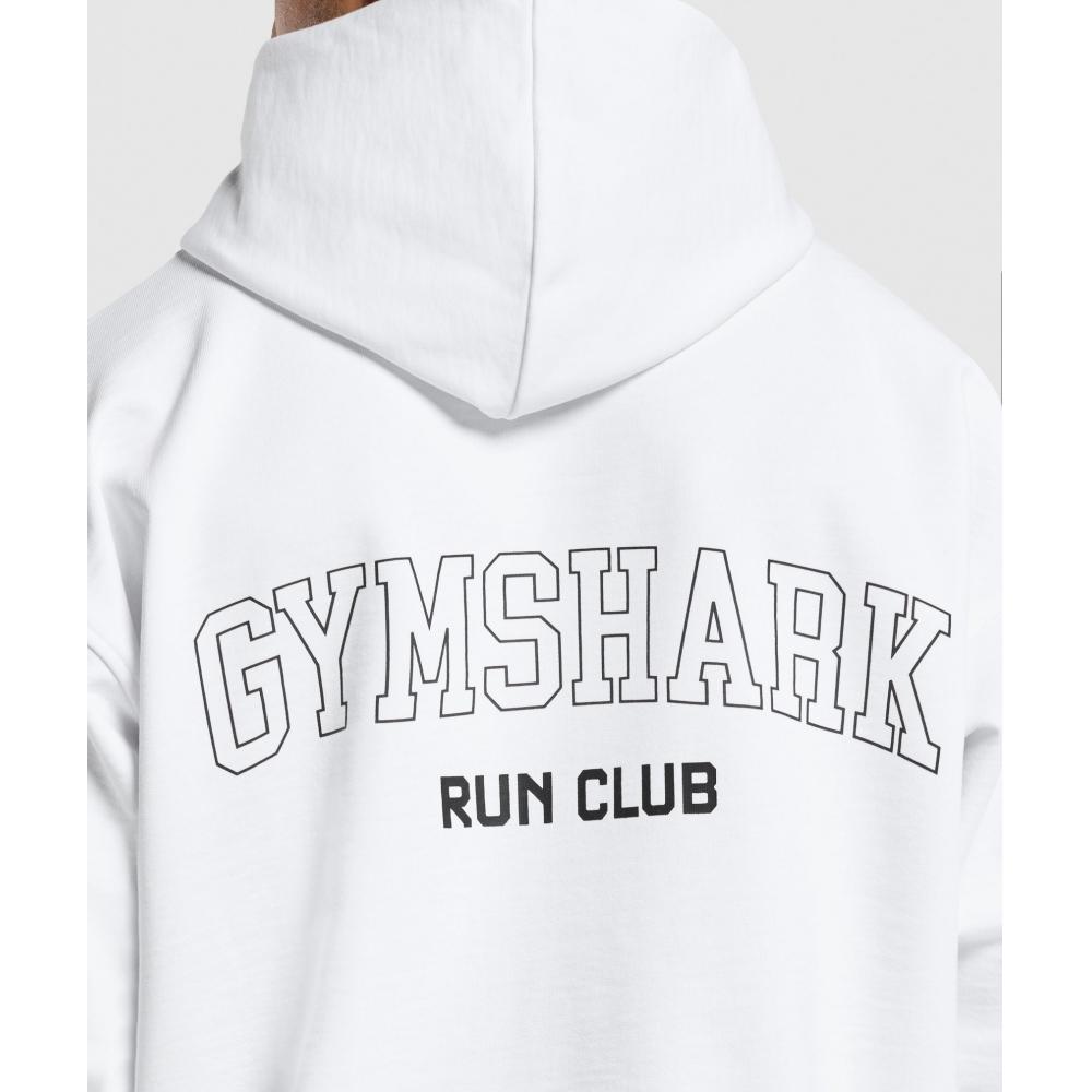 Gymshark Толстовка Gsrc с капюшоном белая A2b8t Wb57