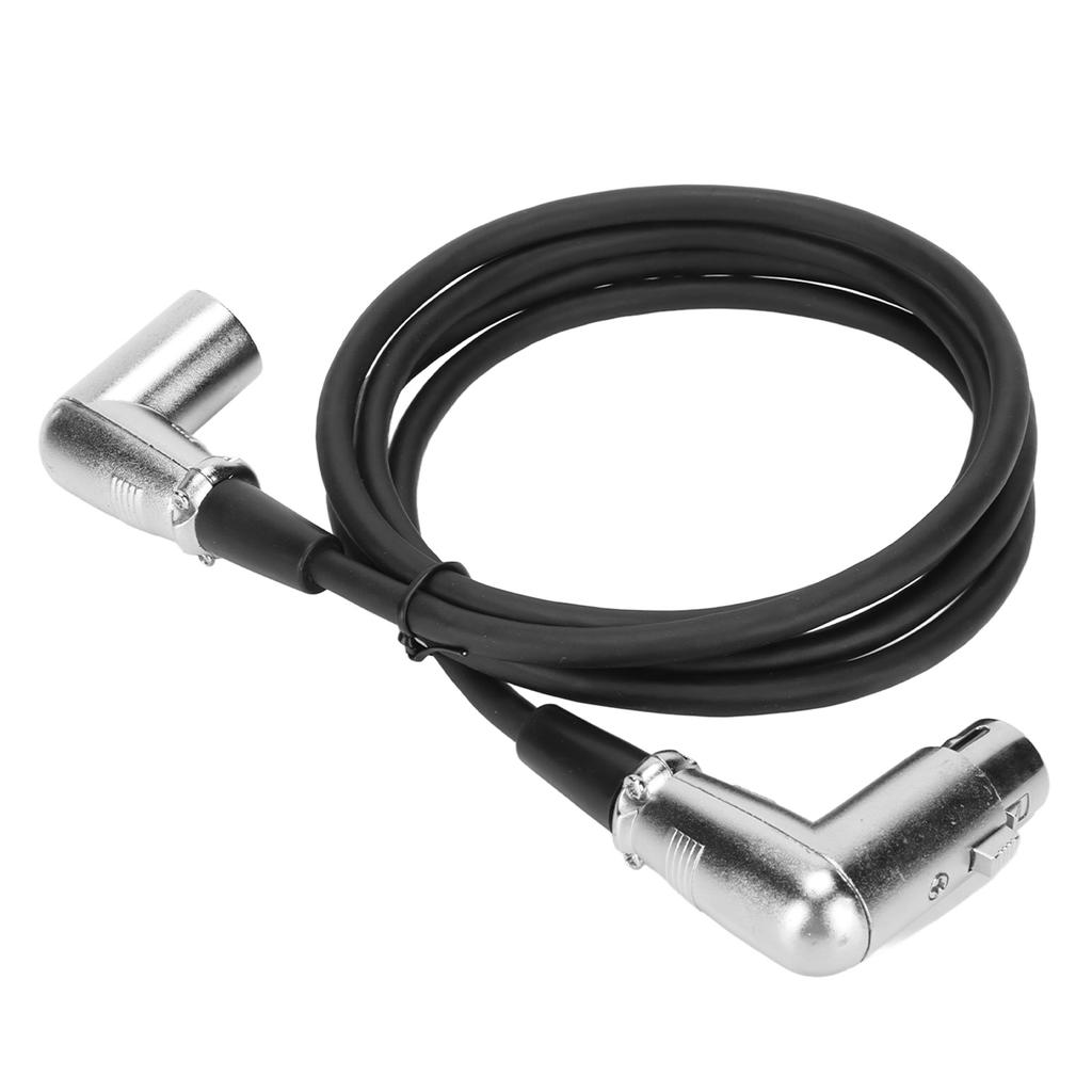 Кабель XLR папа-мама 3-контактный посеребренный угловой бесшумный без потерь XLR звуковой кабель для микрофона динамика 4,9 фута