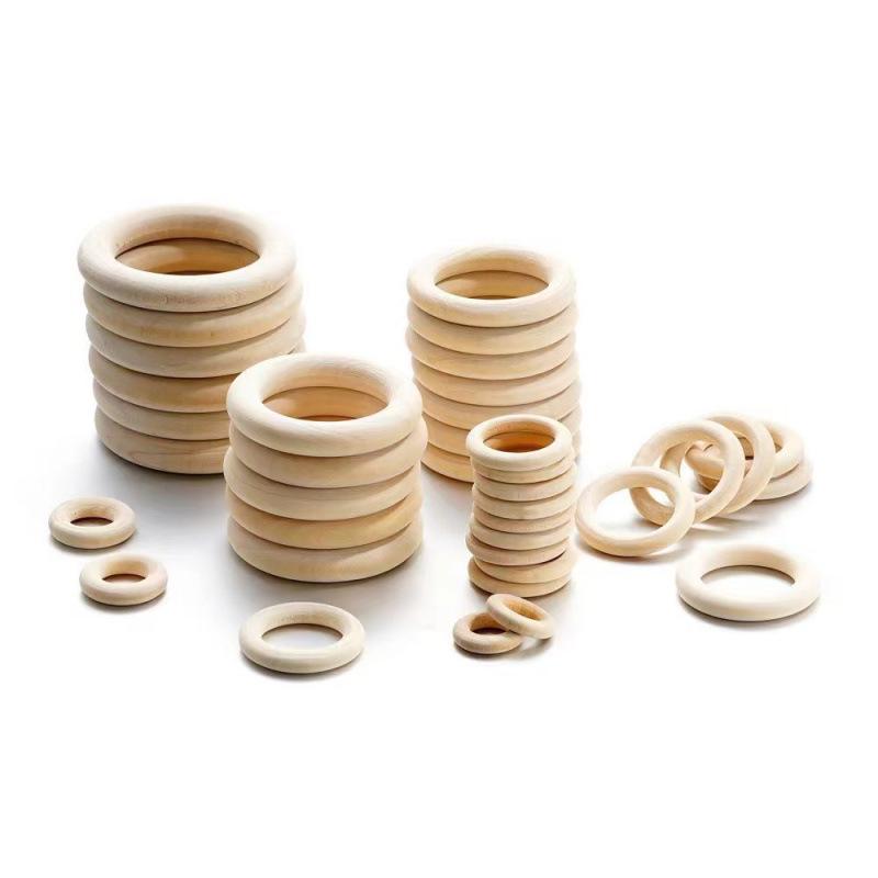 Natural Wooden Ring Loop for DIY Jewelry and Decorative Hanging