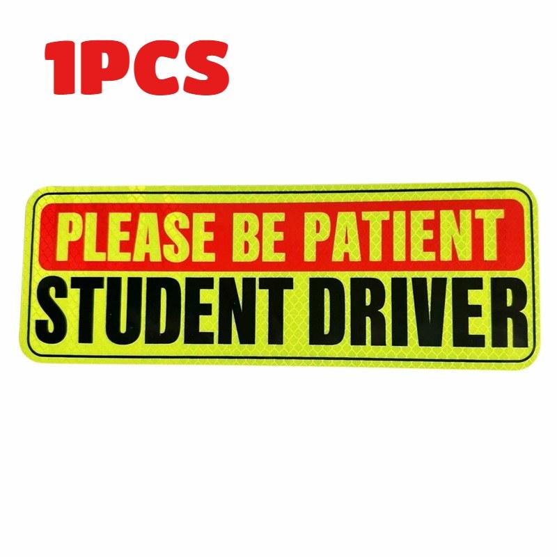 Магнит на машину «Ученик за рулем» Наклейка для начинающих водителей Предупреждение о безопасности Светоотражающая наклейка «Начинающий водитель» Пожалуйста, будьте терпеливы Ученик 1/3P