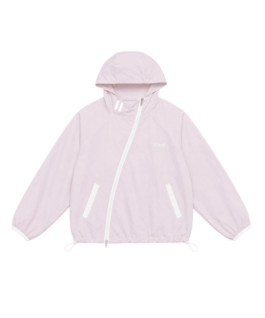 ESCAPEFROM Escf Logo Point Diagonal Closing Windbreaker White