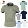 Новая летняя хлопковая рубашка-поло с вышивкой и воротником-поло для мужчин и женщин для бизнеса и отдыха