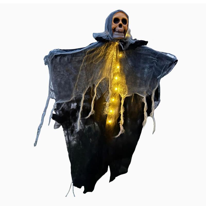 Halloween Party Glowing Hanging Skeleton Ghost Ornament Horror Props Haunted House Decorations