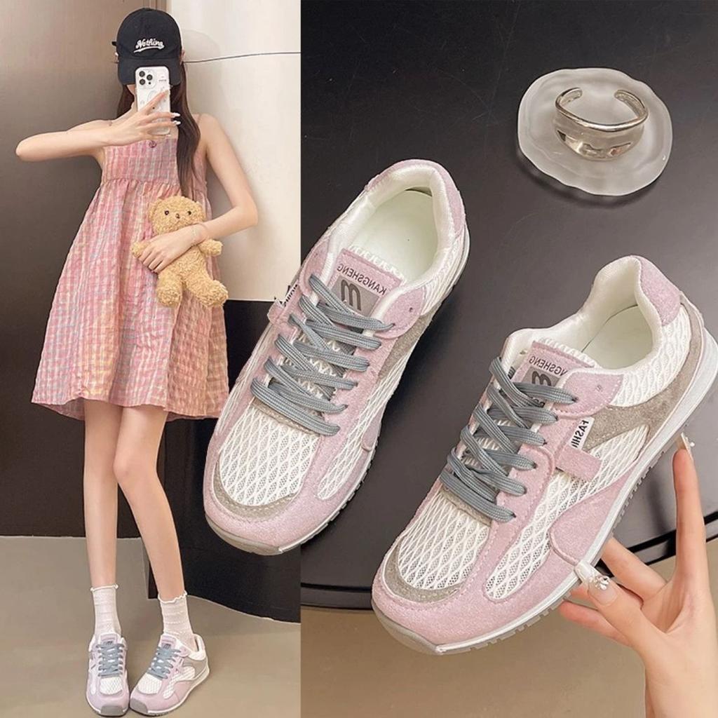 Кроссовки на толстой подошве немецкие тренировочные женские новые летние сетчатые дышащие спортивные Форрест Гамп повседневные легкие с мягкой подошвой