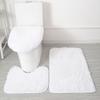 3 Piece Bathroom Rug Bath Mat Set Ultra Soft Not-Slip Dry Quickly