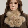 Cute Puppy Thickened Student Scarf Autumn and Winter Neck Protection Fur Collar Warm Scarf