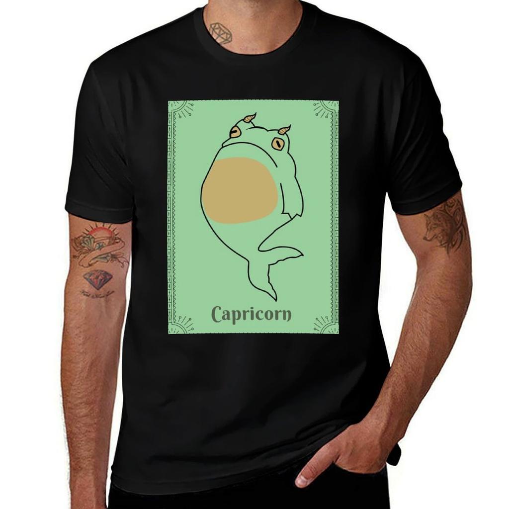 Футболка с лягушкой Козерогом t-shirt персонализированные мужские футболки для мужчин TShirt