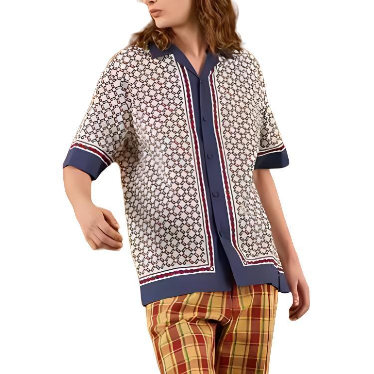 Gucci Рубашка мужская SS22 Цвет: Слоновая кость Белый 690464-ZAIZX-9093