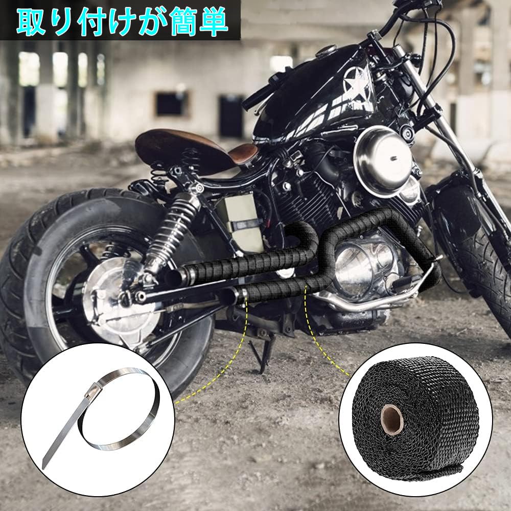 DERCHIA Термостойкая ткань глушителя Vantage Motorcycle Стекловолокно Высокотемпературная выхлопная лента Выпускной коллектор Выхлопной ремень Защитный