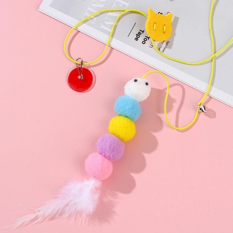 Cat Plush Teaser Stick Hanging Door Interactive Play Chase Exercise Toys Pet Supplies For Indoor