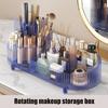 Органайзер для хранения косметики с 9 отделениями, большая вместимость, прозрачная вращающаяся на 360 градусов полка для хранения косметики