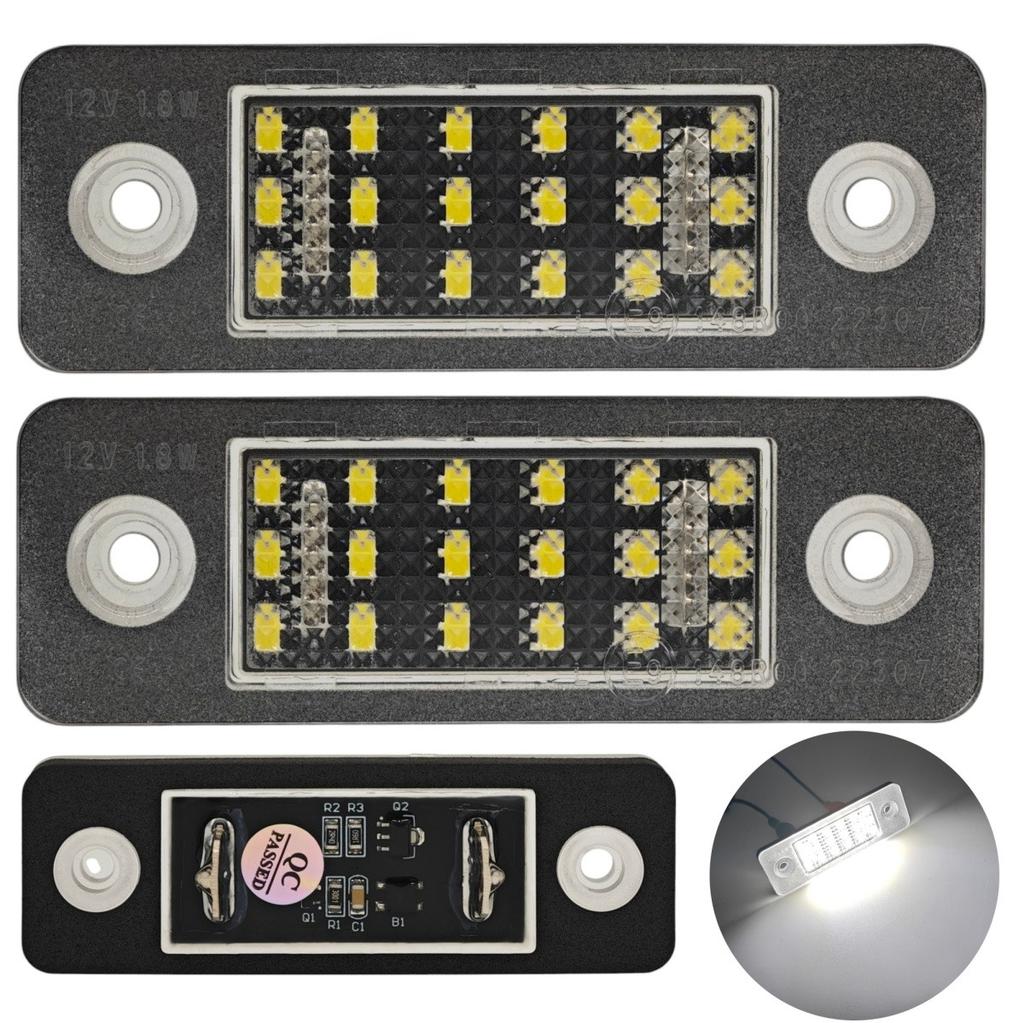 2 шт. Светодиодные лампы номерного знака 450 лм, совместимые с Volvo C30 12 В, внедорожные