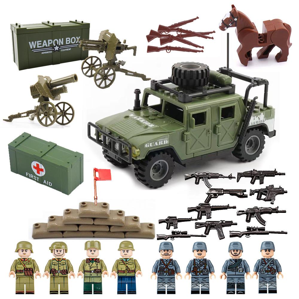 World War Ii Building Block Doll Military Toy Accessories Parachute Weapon Piece Equipment