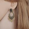 Металлические винтажные серьги-кисточки в этническом стиле для женщин и девочек, резные серьги-подвески в богемном стиле, ювелирные аксессуары, подарки