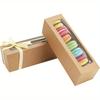 25pcs Gift Boxes with Clear Window Treat Boxes Macaron Pastry Bakery Packaging Container for 6 Bakery Cocoa Truffle Dessert Wedding Gift Wrap Box