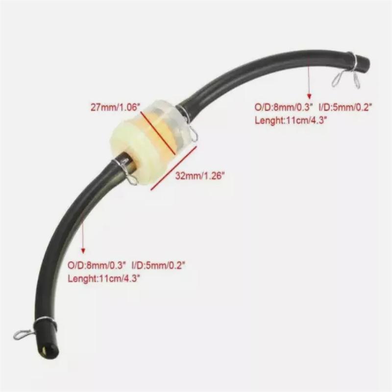 2X Motorcycle Inline Fuel Filter Kit Universal 6mm Motorbike ATV Inline Fuel Filter