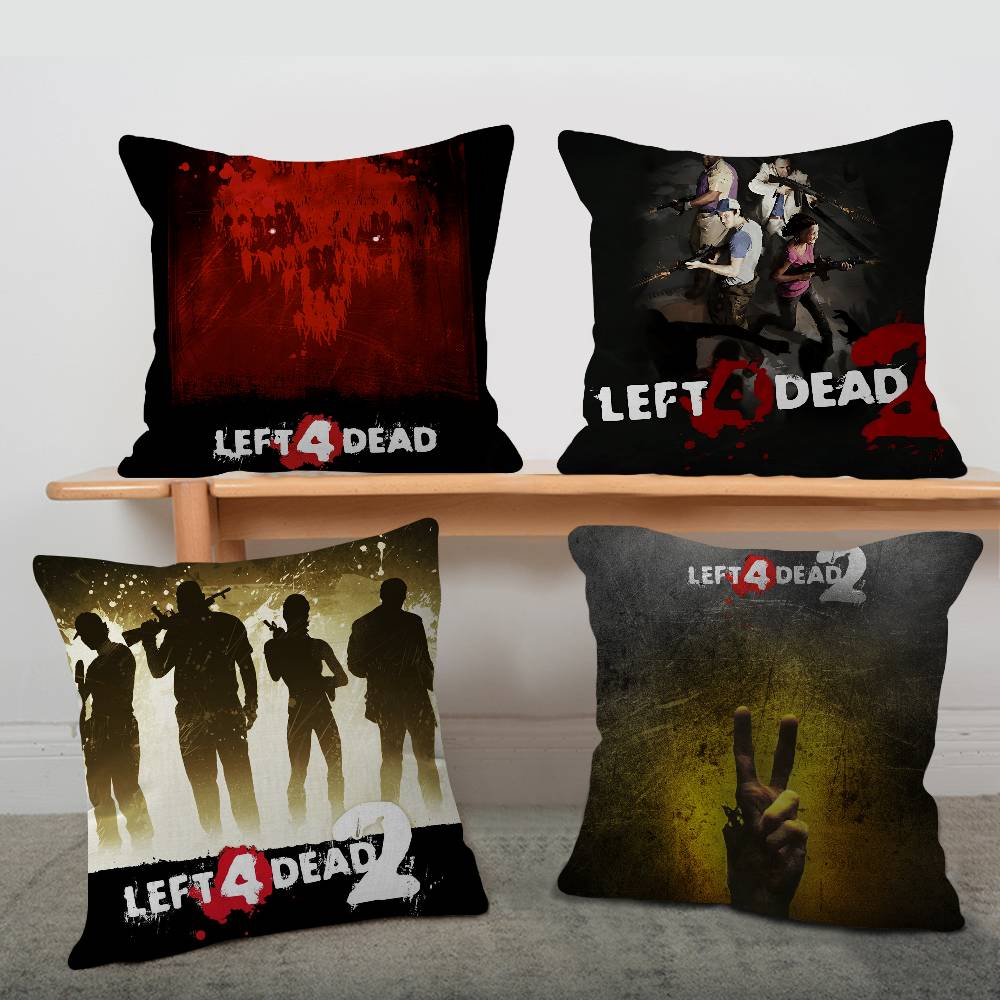 Игровой Анимационный Чехол на Подушку L-Left 4 Dead Автомобильная Декоративная Подушка для Дивана Автомобиля Рождественский Подарок 40x40см 45x45см