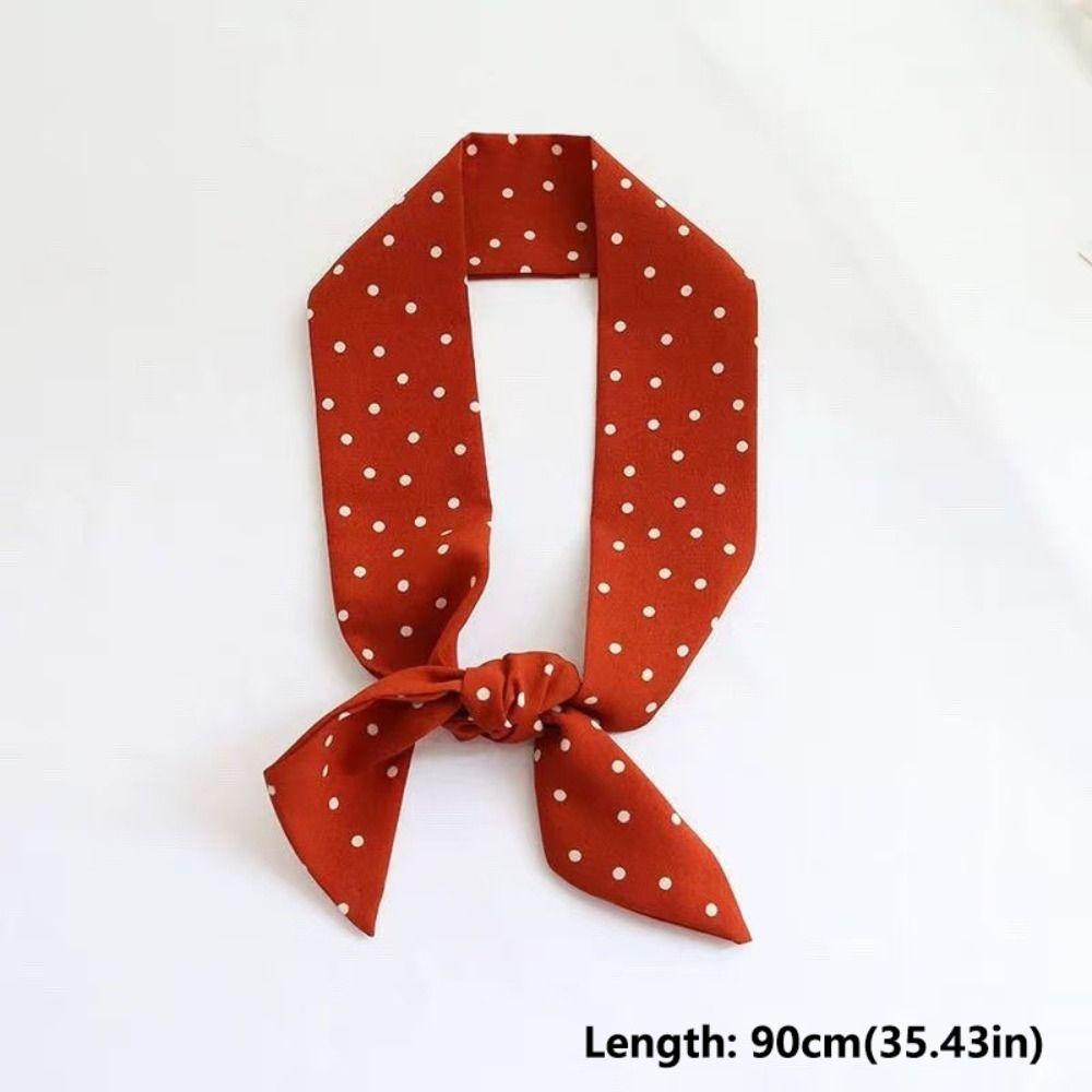 Polka Dot Neck Strap Luxury Hair Band Fashion Neck Scarf Clothing Accessories