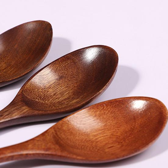 Ложка для супа, противоскользящая ручка, гладкая деревянная длинная ручка, прочная кухонная ложка для супа