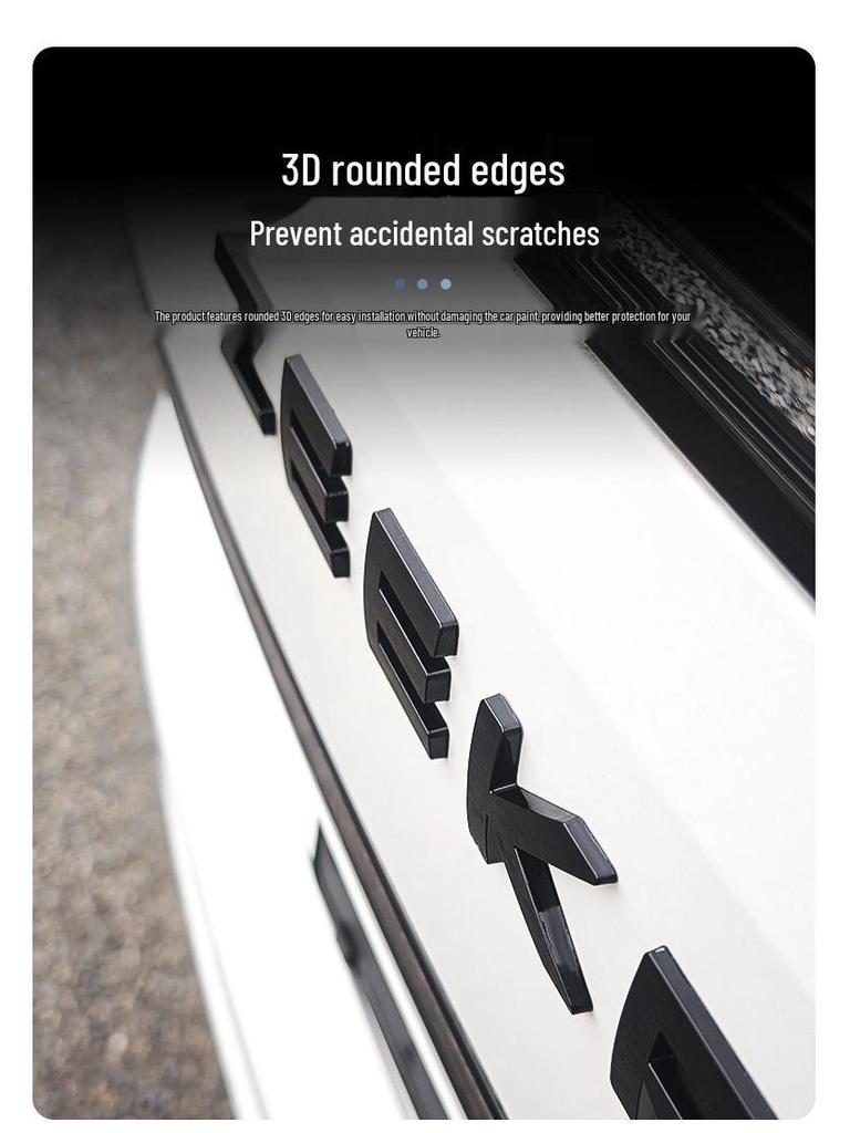 Blackened Zeekr 9X Front/Rear Logo Cover - Metal Protection & Decorative Car Accessory